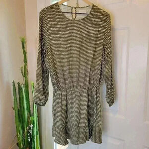 Mud Pie Olive Green Long Sleeve Dress